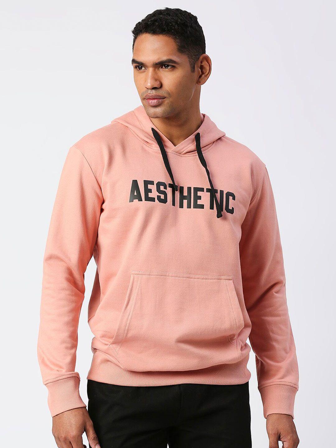 aesthetic nation men printed hooded cotton sweatshirt