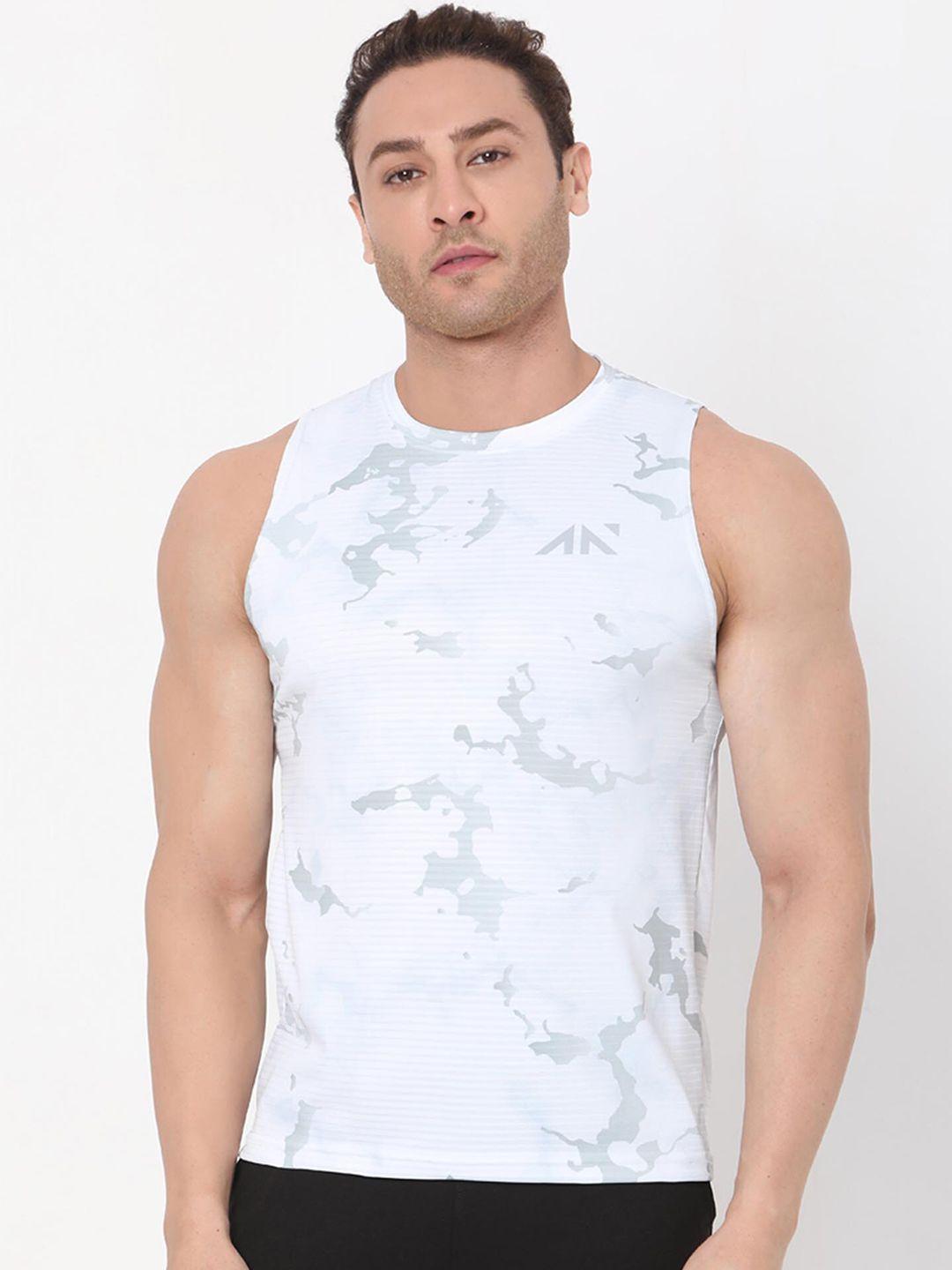aesthetic nation white printed innerwear vests