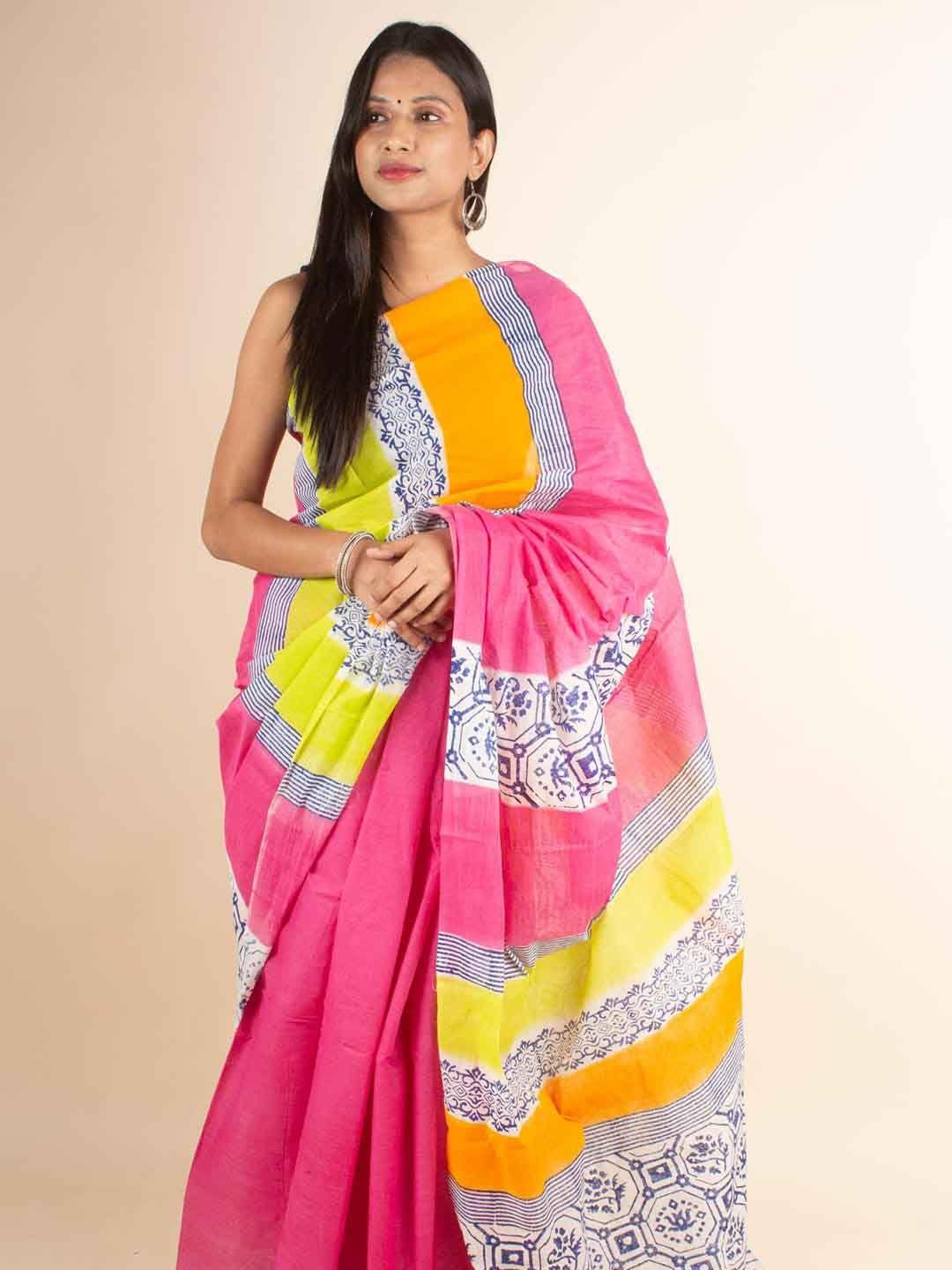 aevum ethnic motifs printed pure cotton taant saree