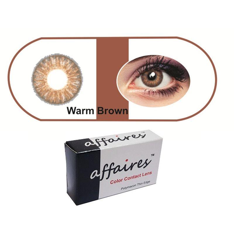 affaires color contact lenses - warm brown
