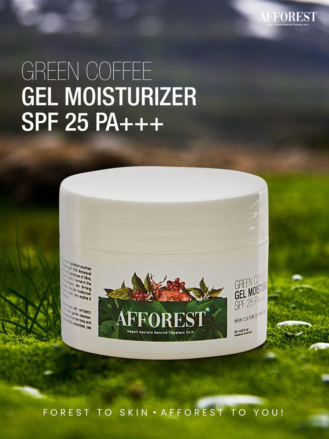 afforest green coffee spf 25 pa+++ gel moisturizer 30ml