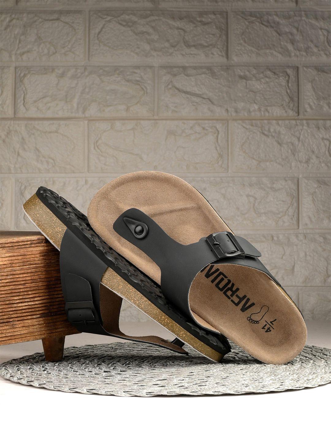 afrojack men leather comfort sandals