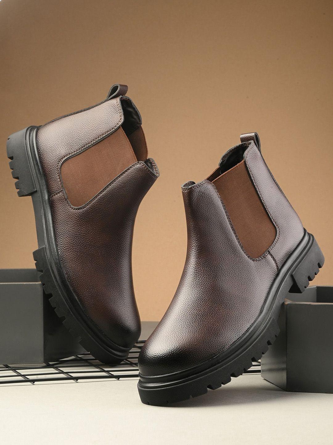 afrojack men casual block-heeled chunky boots