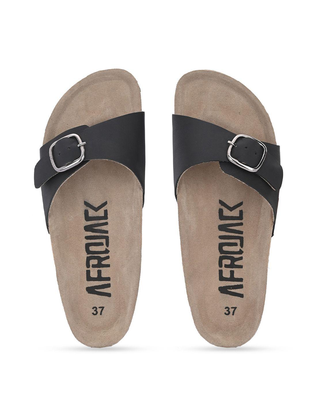 afrojack women black & brown slip-on