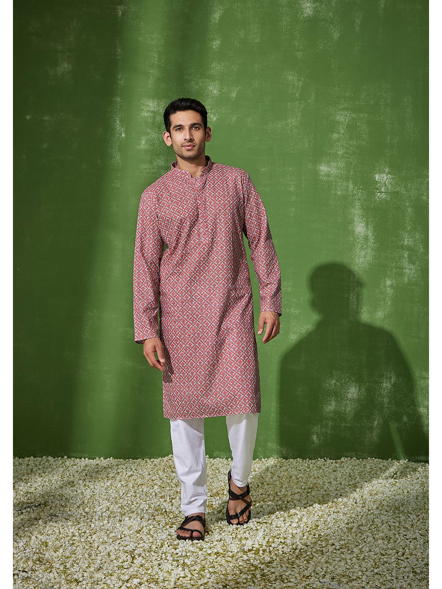 aftab cotton straight men kurta