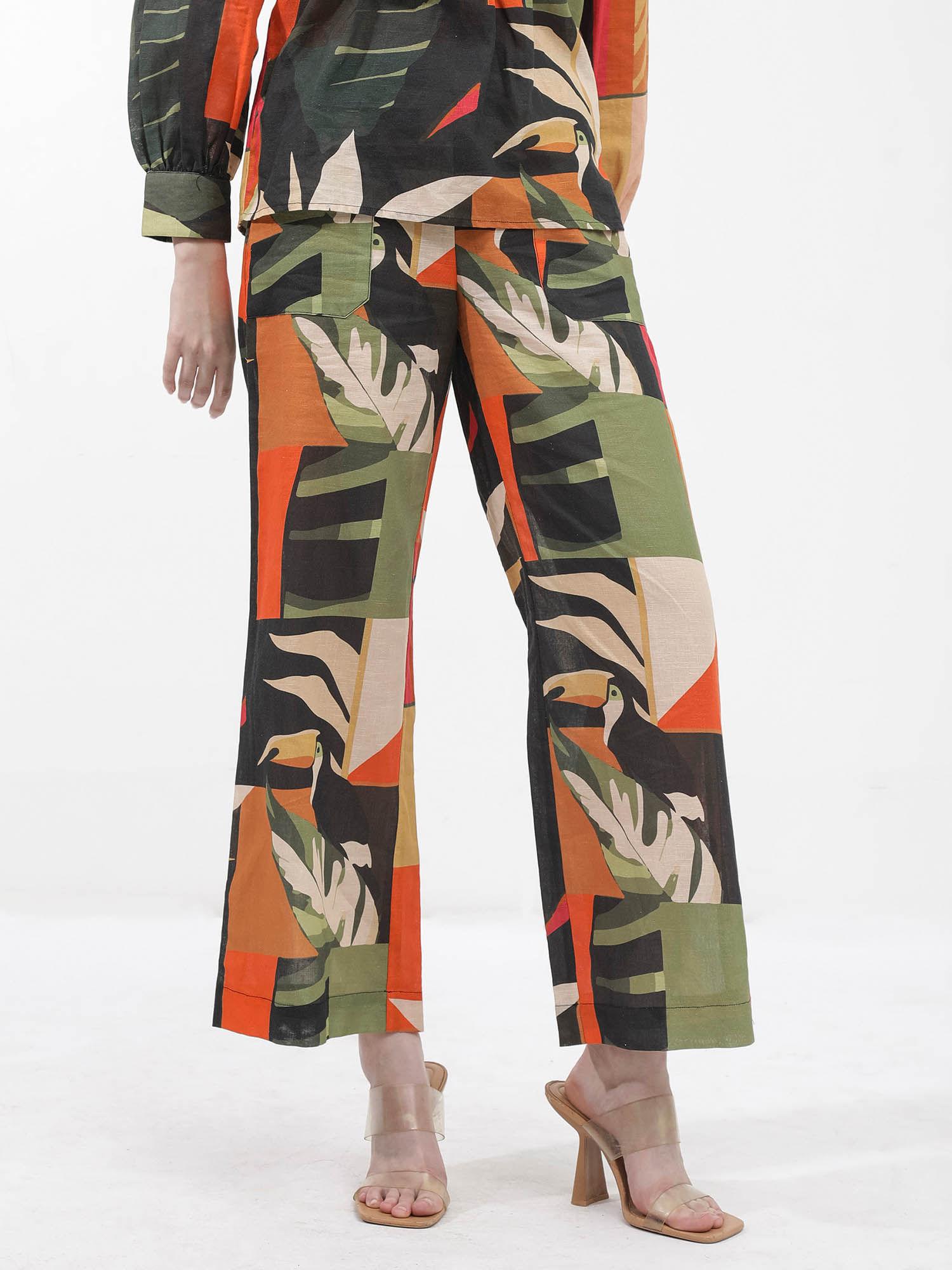 agenia-b pastel multi printed trouser