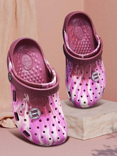 aha by liberty women's pink back strap clogs