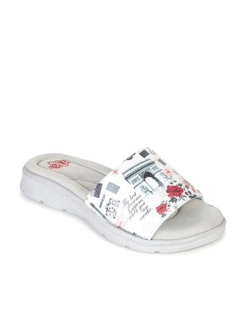 aha by liberty women's white slides