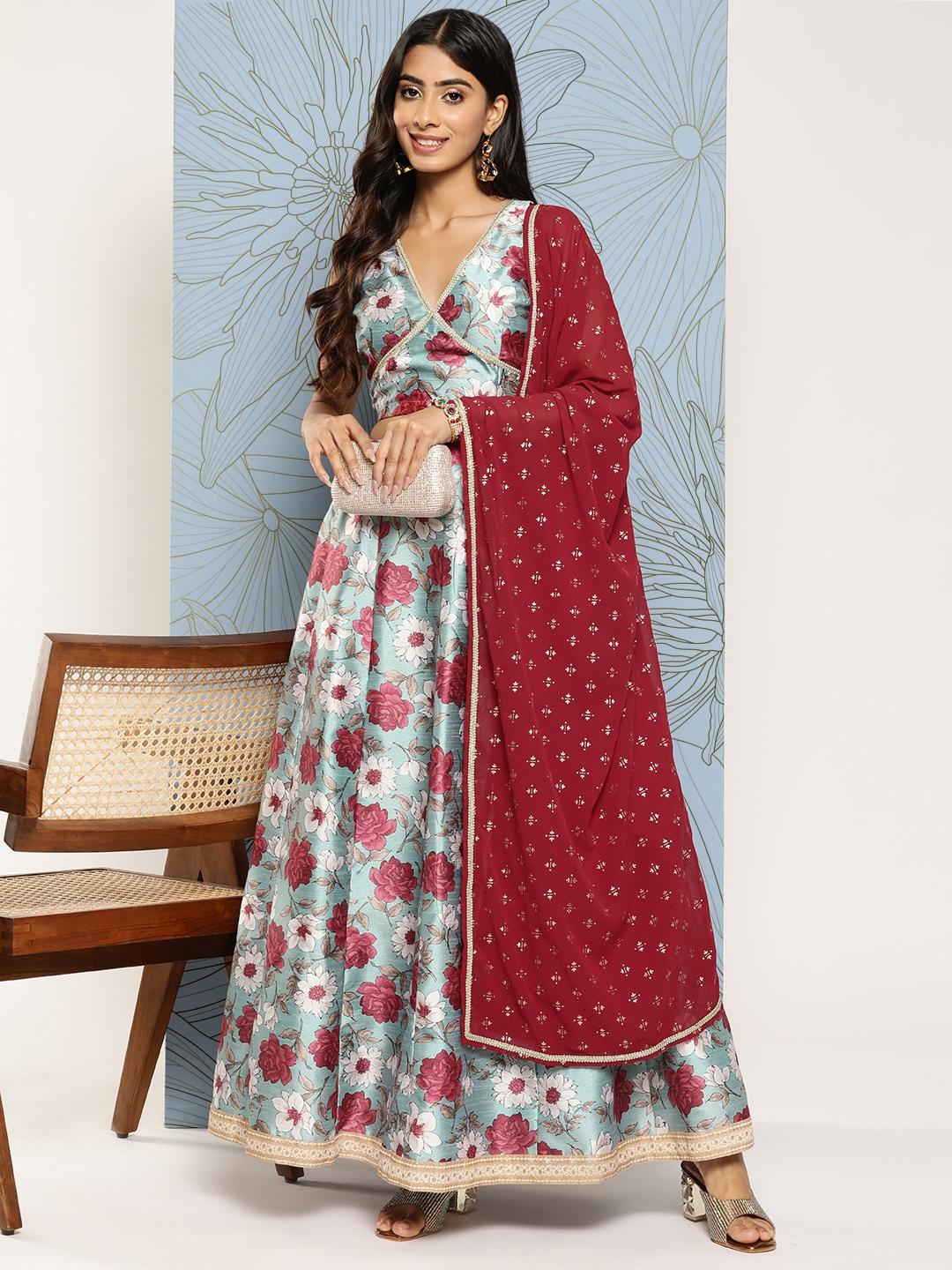 ahalyaa printed ready to wear lehenga & blouse with dupatta