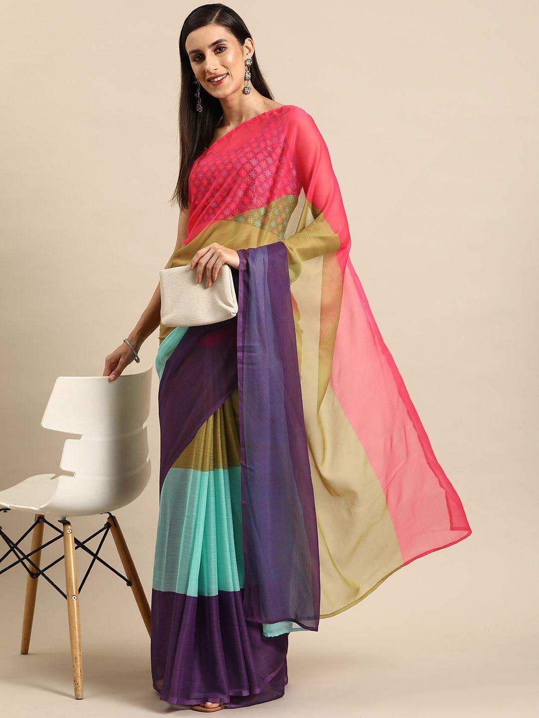 ahalyaa colourblocked saree
