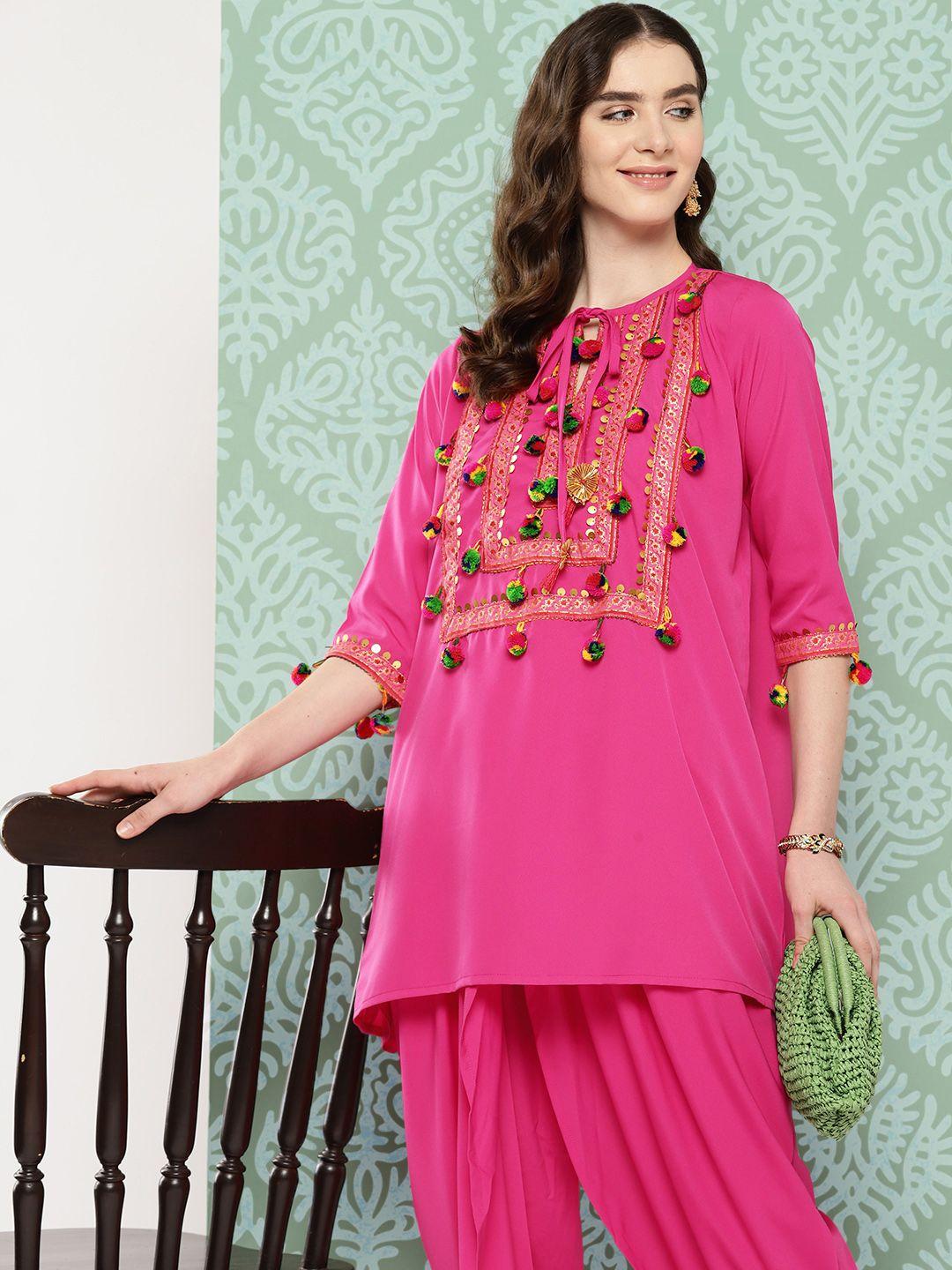 ahalyaa ethnic tunic with dhoti pants