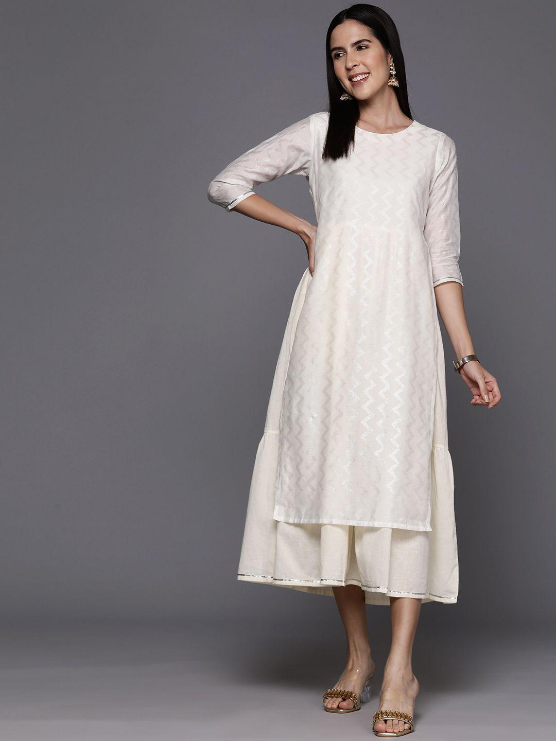 ahalyaa printed a-line ethnic dress