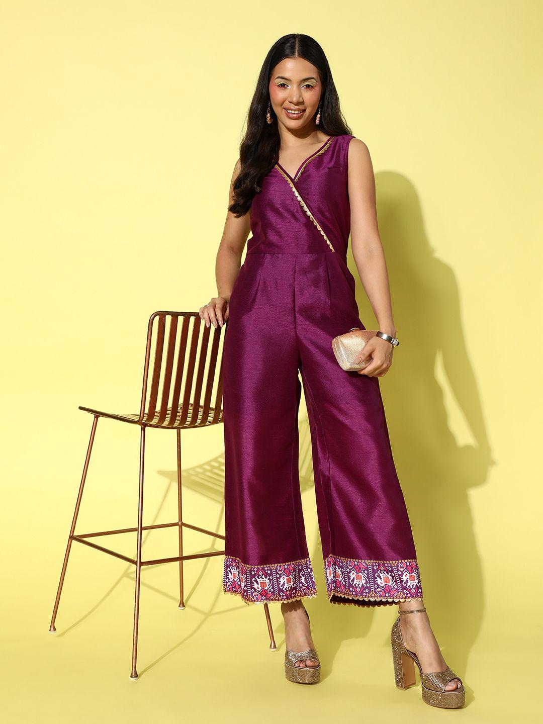 ahalyaa solid basic jumpsuit