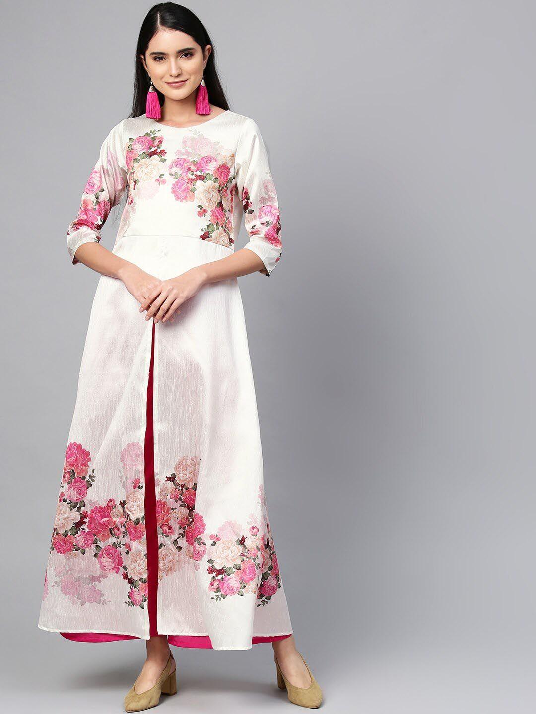ahalyaa women floral printed kurta with palazzos