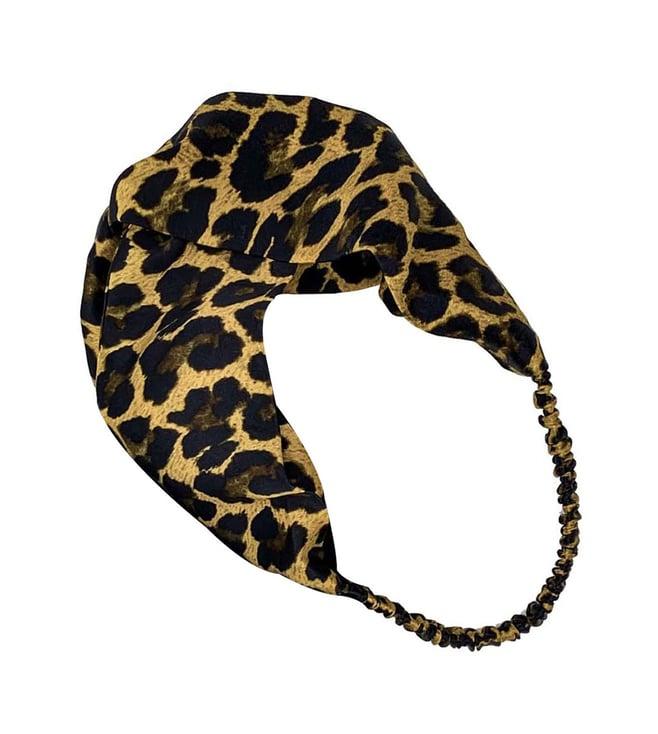 ahe naturals mulberry silk headbands leopard print