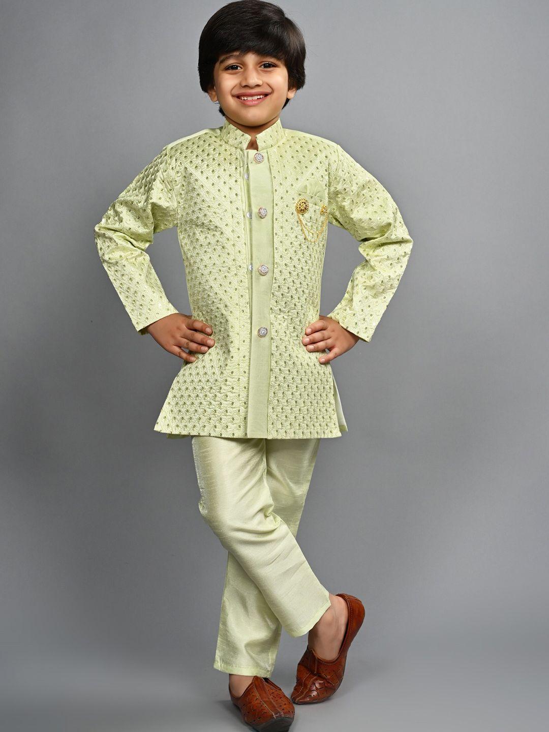 ahhaaaa boys embroidered ethnic sherwani set