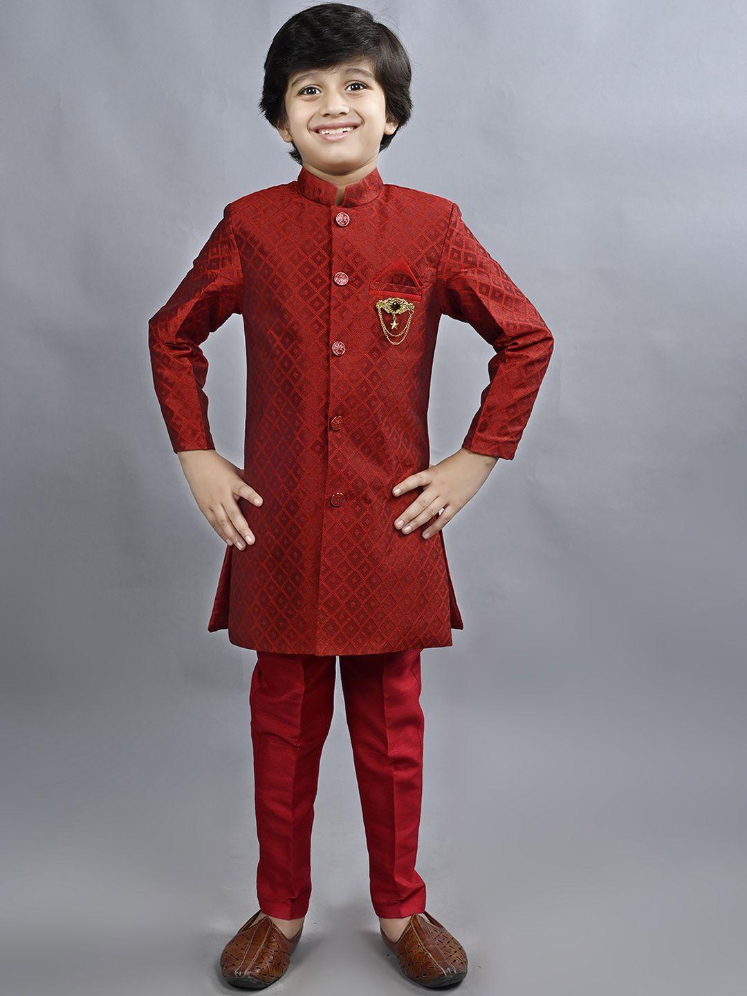 ahhaaaa boys embroidered indo-western sherwani