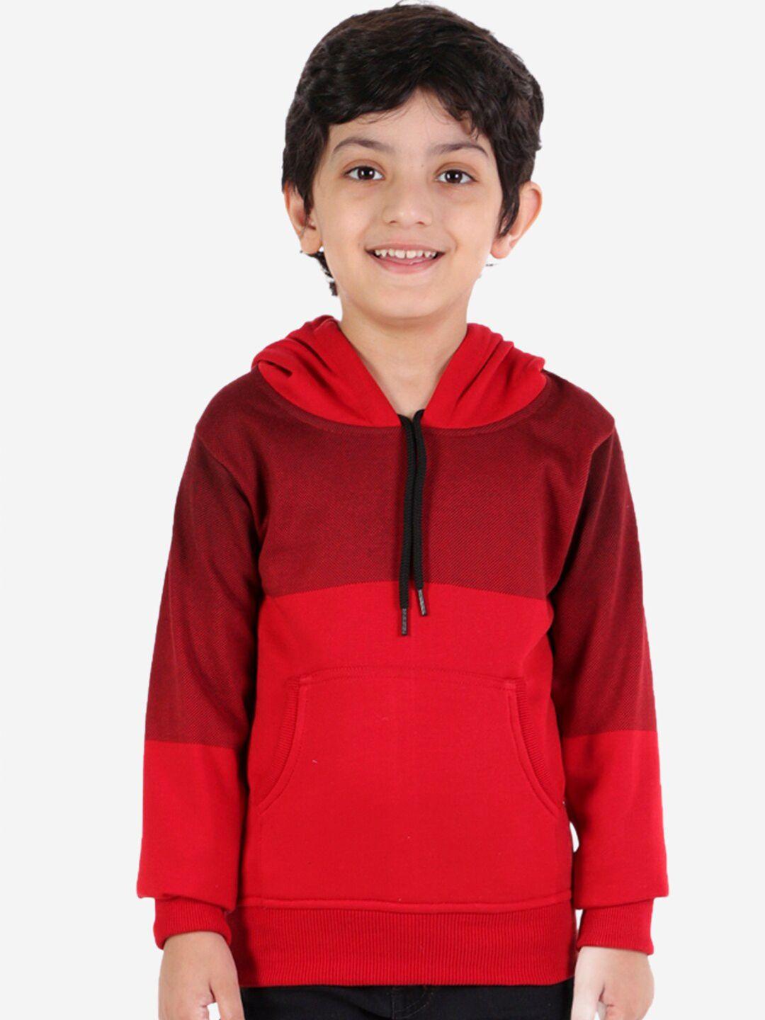 ahhaaaa boys red hooded sweatshirt