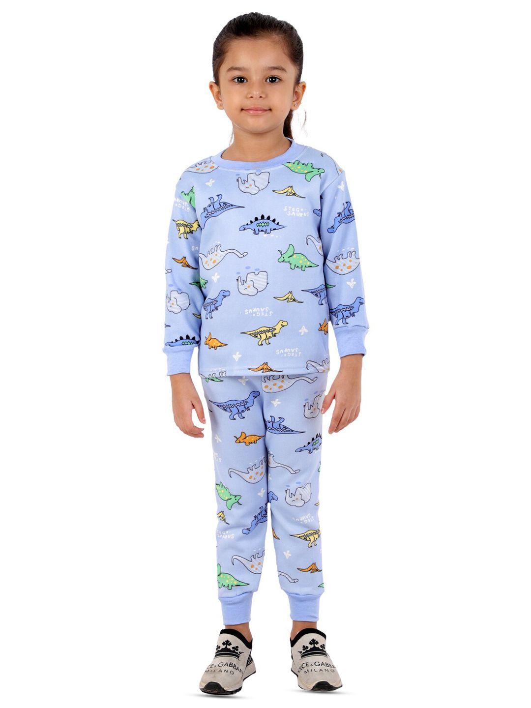 ahhaaaa kids printed sweatshirt with pyjamas