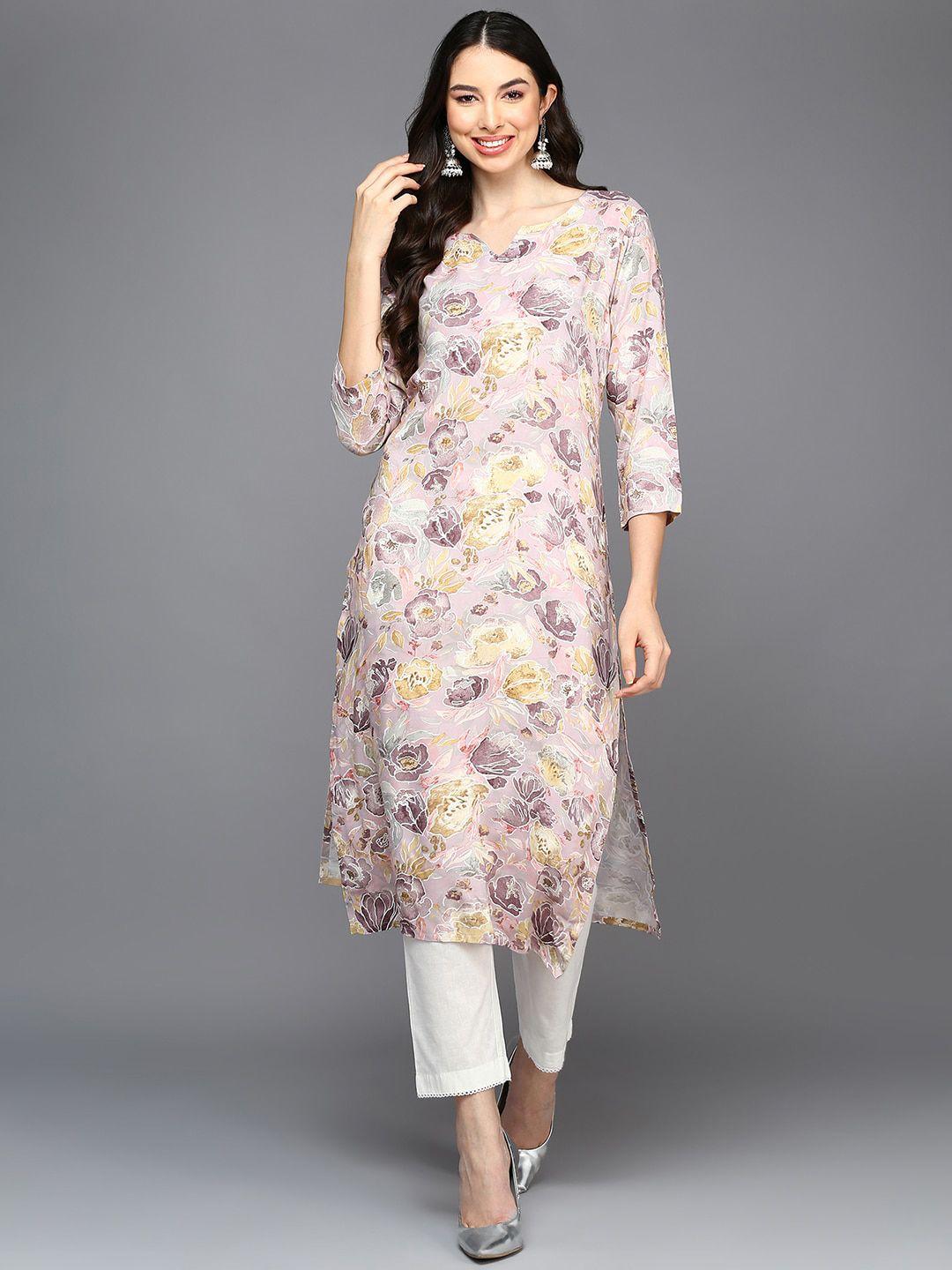 ahika floral printed straight kurta