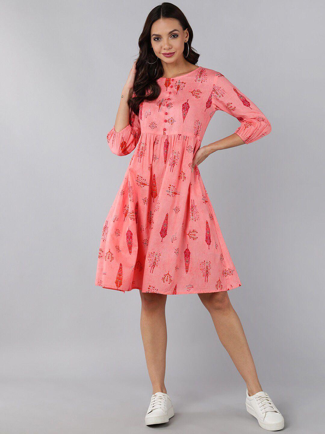 ahika pink floral dress