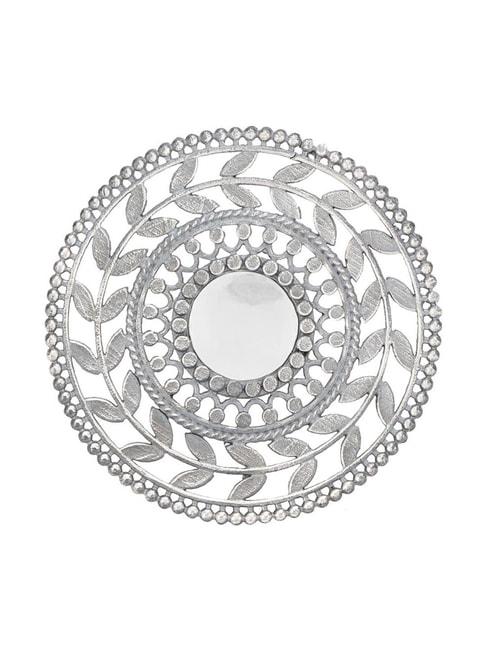 ahilya jewels 92.5 sterling silver foliate arsi mirror ring