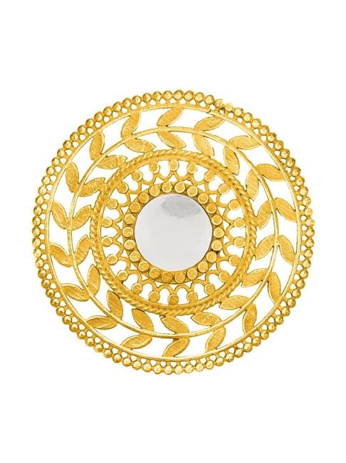 ahilya jewels 92.5 sterling silver foliate arsi mirror ring