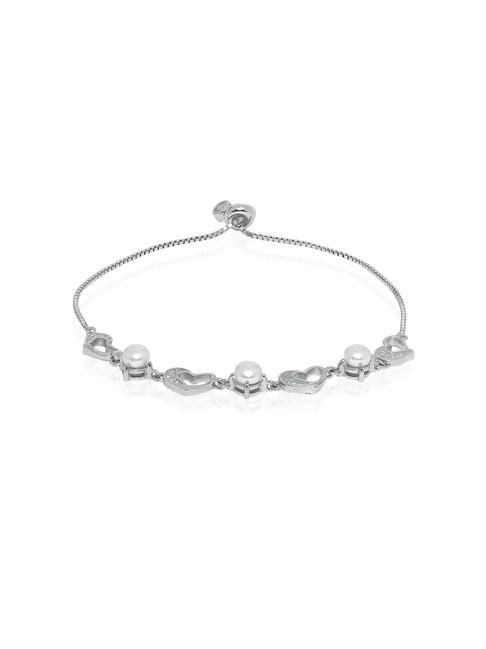 ahilya jewels 92.5 sterling silver heart bracelet for women