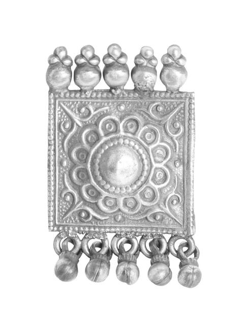 ahilya jewels 92.5 sterling silver square temple ring