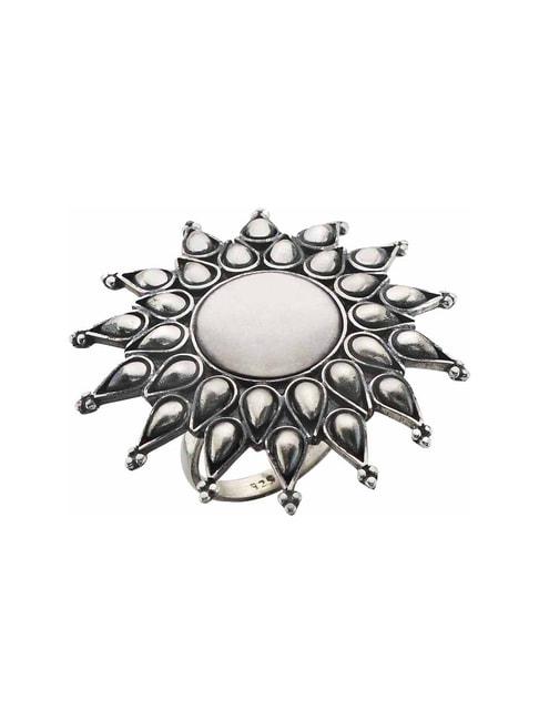 ahilya jewels 92.5 sterling silver starburst ring