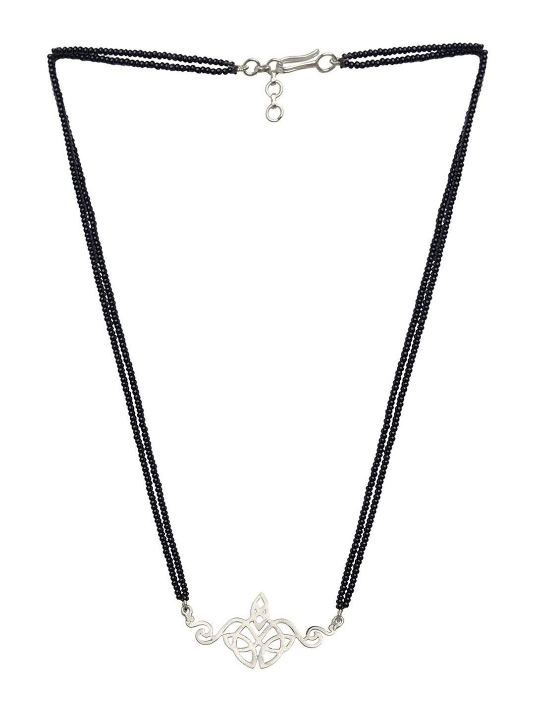 ahilya 92.5 sterling silver beaded mangalsutra