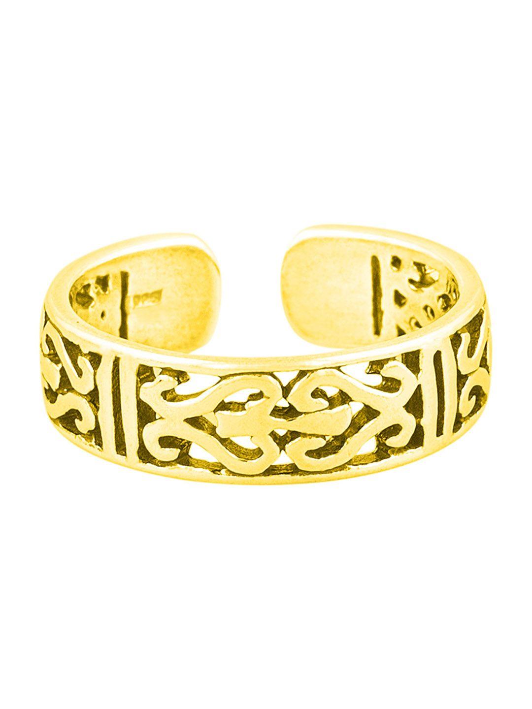 ahilya 92.5 sterling silver gold-plated adjustable toe ring