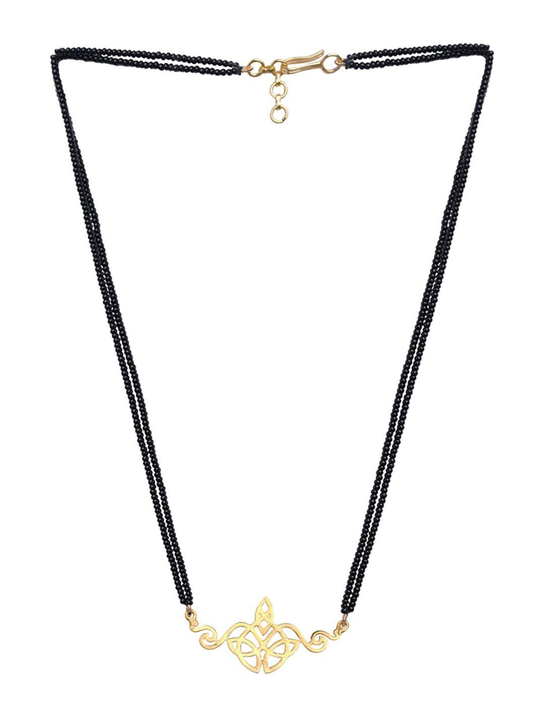 ahilya 92.5 sterling silver gold-plated beaded mangalsutra