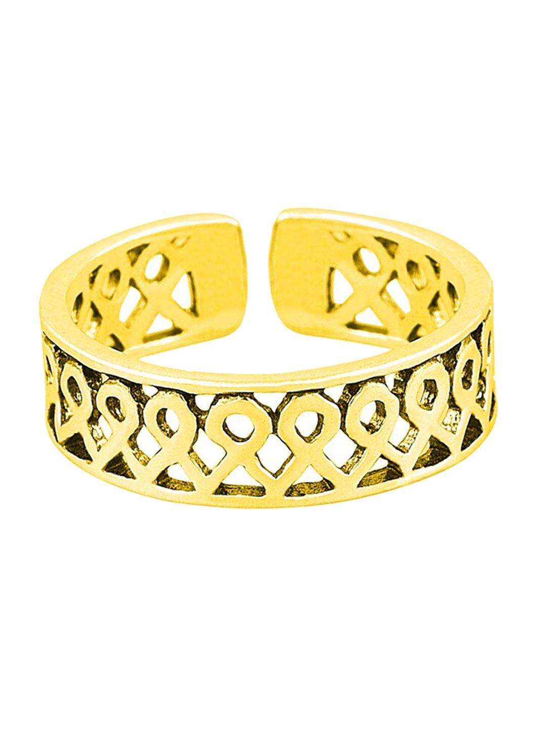 ahilya gold-plated 925 strling silver viramudrika toe ring