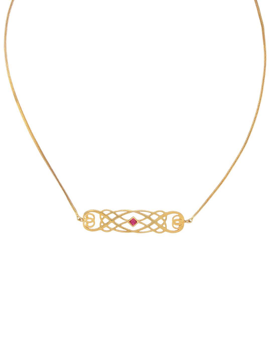 ahilya gold-plated sterling silver filigree necklace