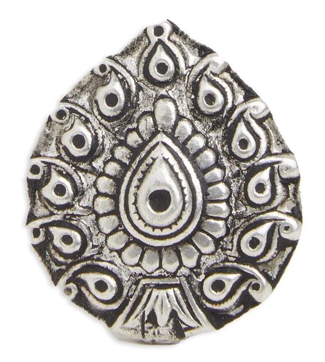 ahilya jewels 92.5 sterling silver burnt oxidized ring