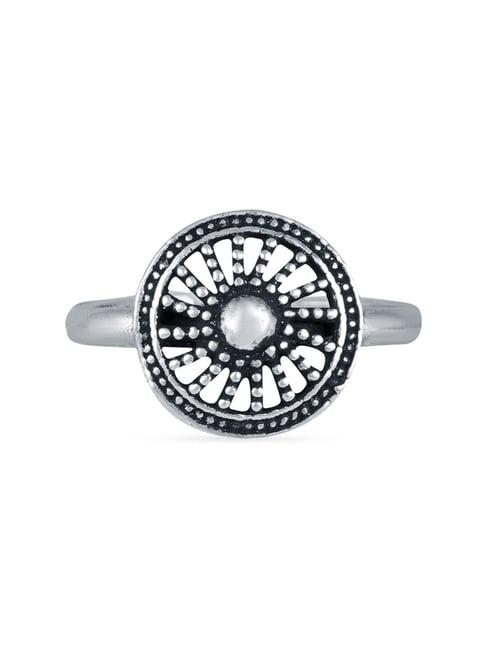 ahilya jewels 92.5 sterling silver chakra toe ring for womens and girls