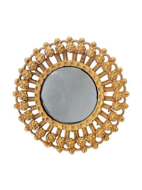 ahilya jewels 92.5 sterling silver circular arsi mirror ring