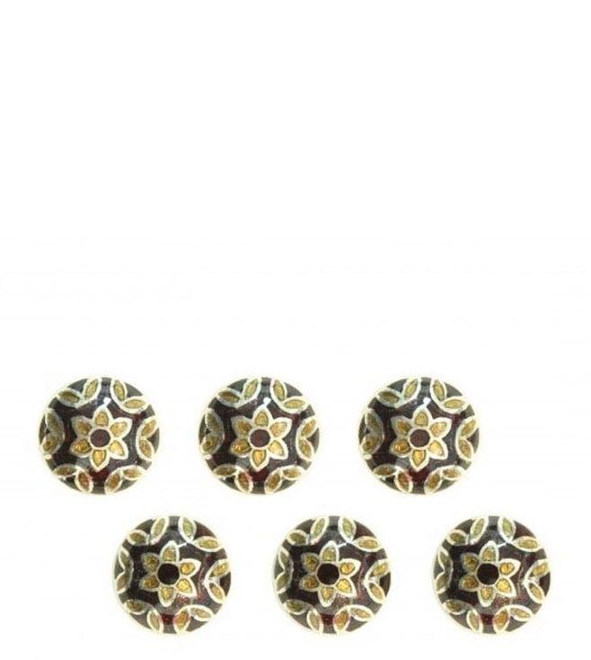 ahilya jewels 92.5 sterling silver enamel kurta buttons