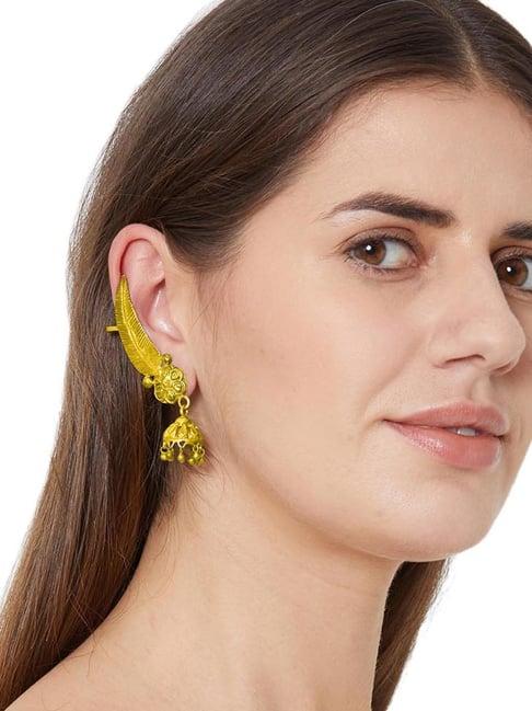ahilya jewels 92.5 sterling silver feather flower earrings for women