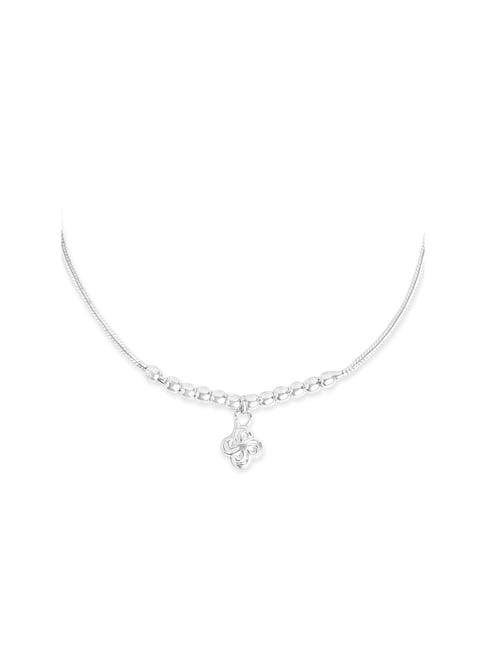 ahilya jewels 92.5 sterling silver flexible anklet for women