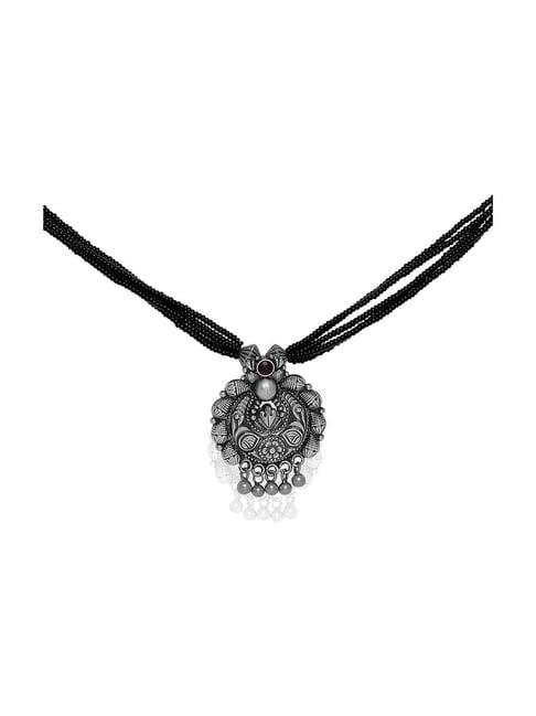 ahilya jewels 92.5 sterling silver mantra mangalsutra for women