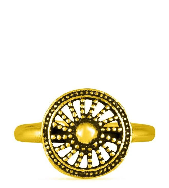 ahilya jewels gold 92.5 sterling silver gold plated chakra toe ring