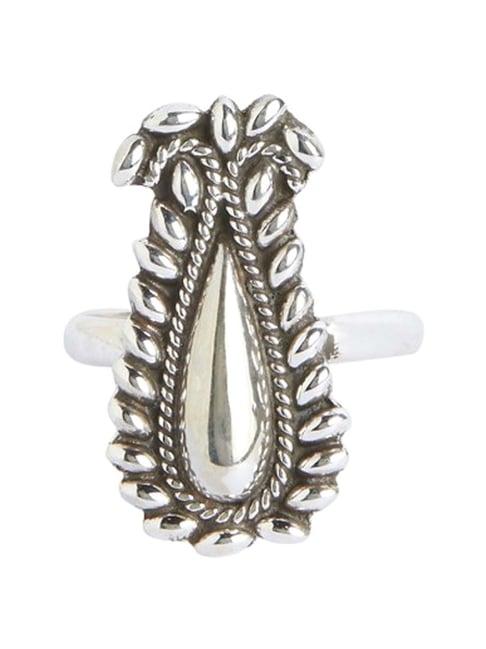 ahilya jewels keri paisley vertical 92.5 sterling silver ring