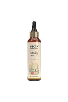 ahuta root stimulating hair oil with berberis + banyan + vetiver