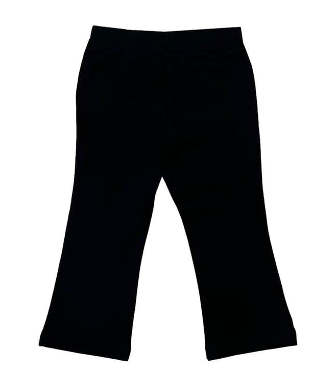 aigner kids black fitted fit trousers