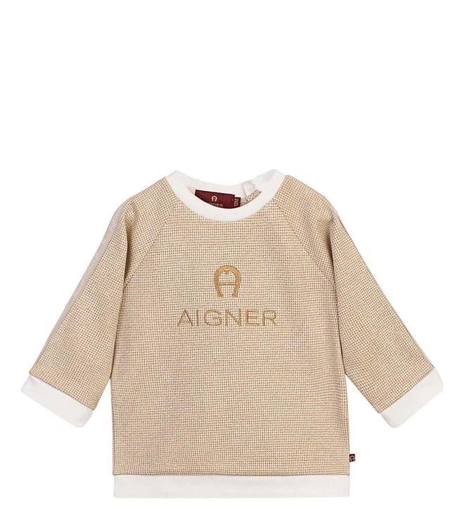 aigner kids gold logo comfort fit sweatshirt