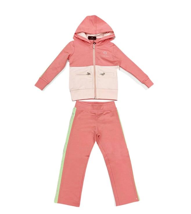 aigner kids multi comfort fit hoodie & trackpants set