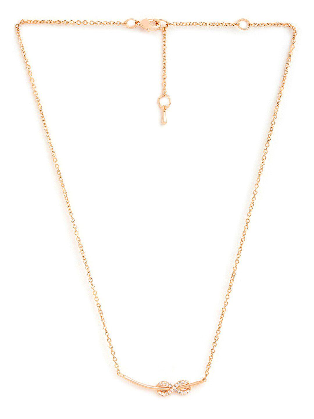 aika by minutiae brass rose gold-plated necklace