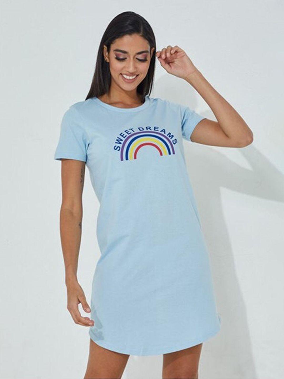 aila graphic printed t-shirt nightdress